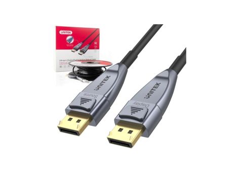 UNITEK Kabel optyczny DisplayPort 1.4 8K Ultra High Speed 8K@60 4K@120 5m