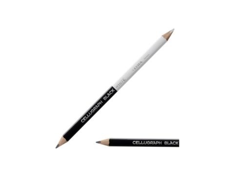 Ołówek uniwersalny budowlany dwustronny grafitowy 2B / biały Cellugraph LYRA