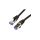 Patchcord S/FTP kat.6A PiMF kabel sieciowy LAN 2x RJ45 linka PoE czarny 0,5m