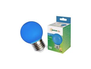 Żarówka kulka LED E27 1W niebieski