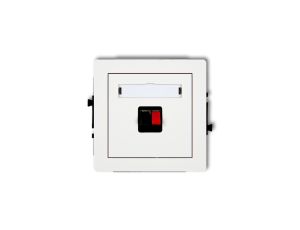 DECO Mechanizm gniazda głośnikowego pojedynczego, biały mat 25DGG-1