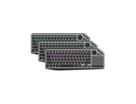 Bezprzewodowa Klawiatura Dualna BT/RF Touchpad LED RGB