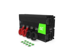 Przetwornica napięcia inwerter 12V - 230V 3000W/6000W, modyfikowana sinusoida (INV12) GREEN CELL