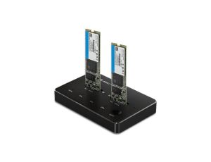 Qoltec Stacja dokująca dysków 2x SSD M.2 SATA NGFF USB typ C
