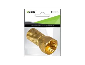 Wtyk sat F 6,8 mm Gold CU Vayox (opakowanie 1 szt.) PAK.