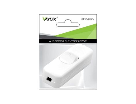 PRZEŁĄCZNIK PRZELOTOWY BIAŁY, 3A/250V Vayox Pak.
