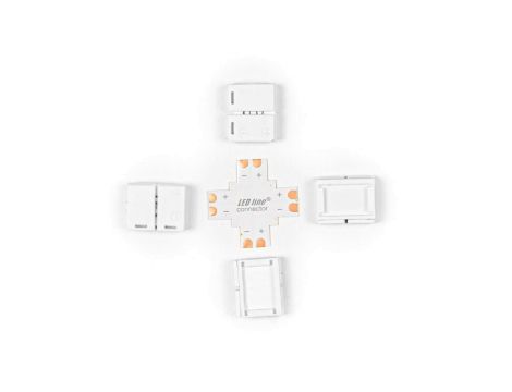 LED line łącznik do taśm LED CLICK CONNECTOR kątowy 8 mm 2 PIN Typ +