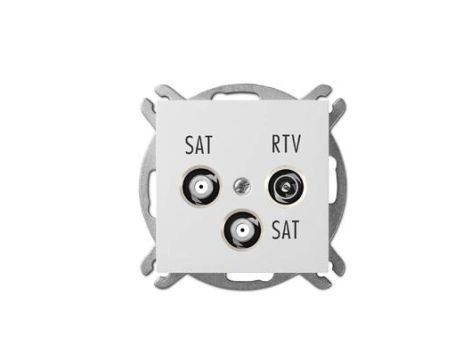 SANTRA Gniazdo antenowe RTV-2xSAT końcowe bez ramki podtynkowe IP20 carny 4160-19