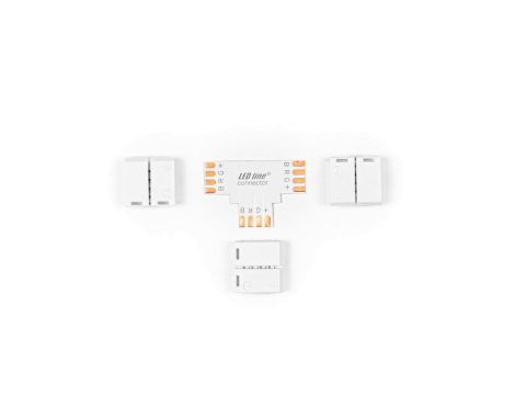 LED line łącznik do taśm LED CLICK CONNECTOR kątowy 10 mm 4 PIN Typ T RGB