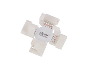 LED line łącznik do taśm LED CLICK CONNECTOR kątowy 12 mm 5 PIN Typ + RGBW
