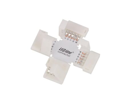 LED line łącznik do taśm LED CLICK CONNECTOR kątowy 12 mm 5 PIN Typ + RGBW
