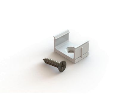 Uchwyt do profilu aluminiowego 10mm nawierzchniowego biały 10szt