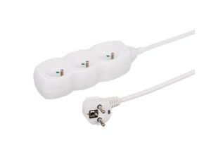 Przedłużacz 3-gniazdowy, 1,5m biały, 3x1,0mm OWY 34315