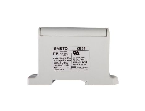 Złączka szynowa 2-przewodowa 35-150mm2 szara KE63