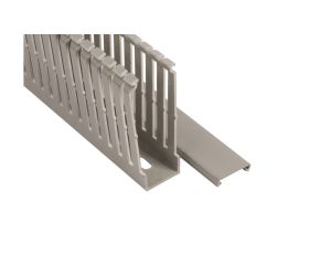 Korytko grzebieniowe samogasnące 25x80 szare z pokrywą UV ECS2580 /2m/ (opak. 56m)