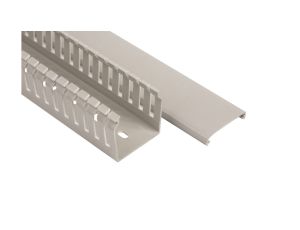 Korytko grzebieniowe samogasnące 40x40 szare z pokrywą UV ECS4040 /2m/