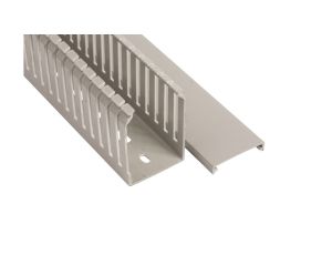 Korytko grzebieniowe samogasnące 4/6/4 40x60 szare z pokrywą PV UV /2m/