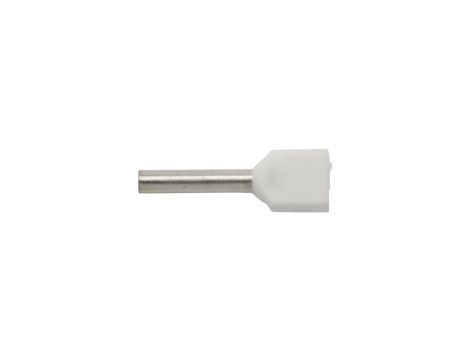 Końcówka tulejkowa izolowana HI 2X0,75/10 biała E08KH-02020104401 /100szt./