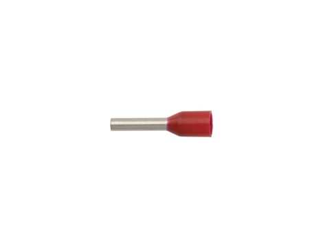 Końcówka tulejkowa izolowana 1mm2/8mm czerwona cynowana TI1L8 /100szt./