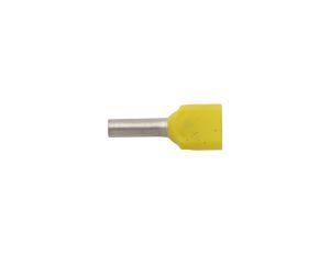Końcówka tulejkowa izolowana HI 2X1/8 żółta E08KH-02020104721 /100szt./