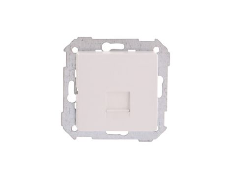 Simon 82 Pokrywa gniazda komputerowego pojedynczego RJ45 płaska z adapterem o przesłoną biała 82005-30