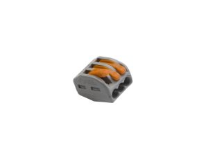 Szybkozłączka z dźwignią 3x 0,08-4mm2 jasnoszary 222-413 /opak.50szt./