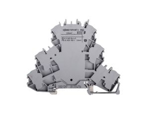 Złączka szynowa 3-piętrowa 2,5mm2 szara PE/N/L 2002-3217 TOPJOBS