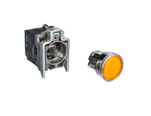 Przycisk sterowniczy 22mm żółty z samopowrotem z podświetleniem 1Z 1R XB4BW35B5