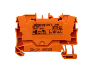 Złączka szynowa 2-przewodowa 4mm2 pomarańczowa 2004-1202 TOPJOBS