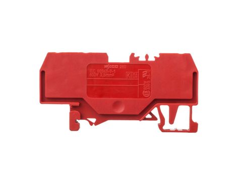 Złączka szynowa 3-przewodowa 2,5mm2 czerwona 280-653