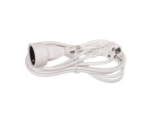 Przedłużacz 1-gniazdo z/u 3m /H05VV-F 3x1/ biały P0113