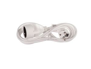 Przedłużacz 1-gniazdo z/u 2m /H05VV-F 3x1/ biały P0112
