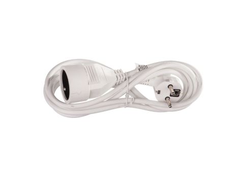 Przedłużacz 1-gniazdo z/u 2m /H05VV-F 3x1/ biały P0112