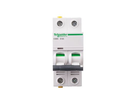 Wyłącznik nadprądowy 2P B 6A 6kA AC iC60N-B6-2 A9F03206