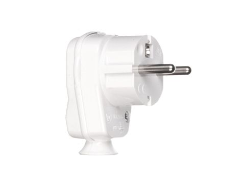 Wtyczka kątowa 10/16A 2P+Z IP20 Uni-Schuko biała 9002214