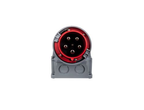 Wtyczka odbiornikowa 125A 5P 400V czerwona IP67 POWER TWIST 545-6