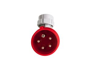 Wtyczka przenośna kątowa 16A 5P 400V czerwona IP44 TWIST 8015-6