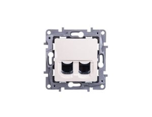 NILOE Gniazdo kremowy podwójne komputeroweRJ45 kat.6 UTP 664874