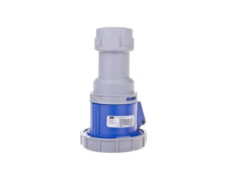 Gniazdo przenośne 32A 3P 230V niebieskie IP67 TURBO SHARK 2232-6TTv