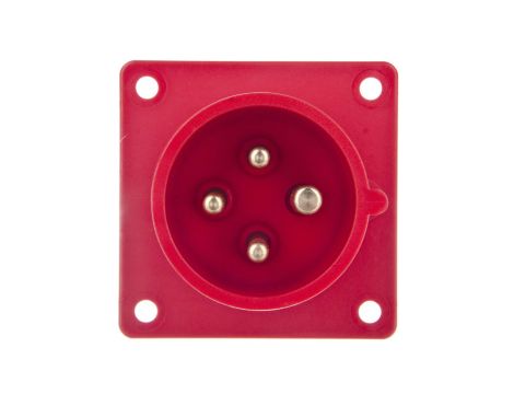 Wtyczka tablicowa 16A 4P 400V czerwona IP44 614-6
