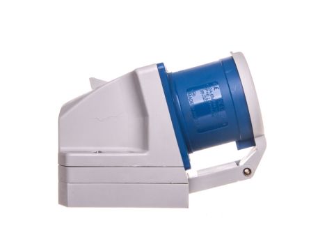 Wtyczka odbiornikowa z klapką 32A 3P 230V niebieska IP44 523-6d
