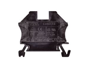 Złączka szynowa 2-przewodowa 2,5mm2 czarna EURO 43408BK