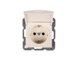 Berker/B.Kwadrat Gniazdo Schuko 16A IP20 z klapką kremowe S.1 47518982