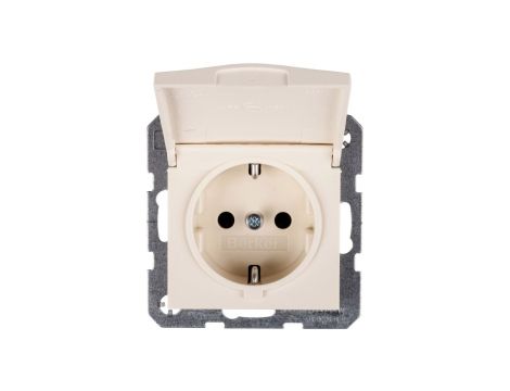 Berker/B.Kwadrat Gniazdo Schuko 16A IP20 z klapką kremowe S.1 47518982
