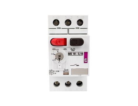 Wyłącznik silnikowy 3P 0,03kW 0,1-0,16A MS18 004600340