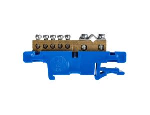 Listwa zaciskowa na szynę 7-torowa niebieska TH35 N LZ-7/N 0920-00