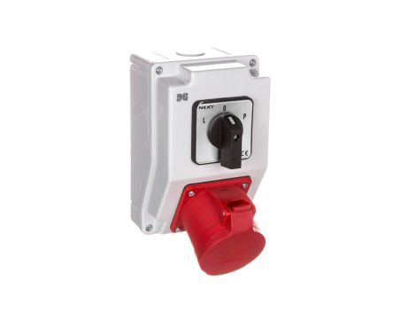Zestaw instalacyjny z gniazdem 32A 5P RS-Z (L-0-P) czerwony 6274-20