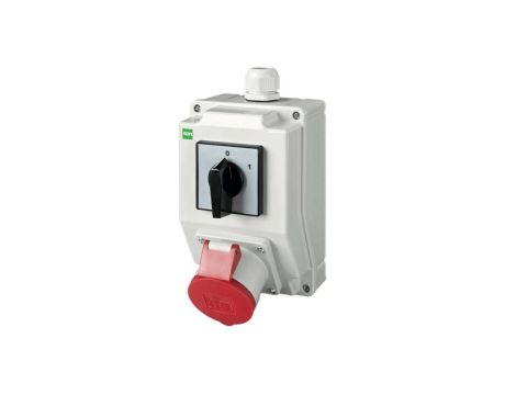 Zestaw instalacyjny z gniazdem 16A 5P RS-Z (0-1) czerwony 6271-00