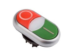 Napęd przycisku podwójny zielony/czerwony /O-I/ z podświetleniem z samopowrotem M22-DDLM-GR-X1/X0 284830