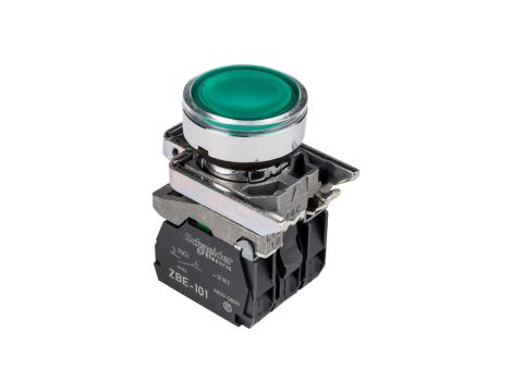 Przycisk sterowniczy 22mm zielony z samopowrotem z podświetleniem 1Z 1R XB4BW33M5